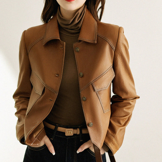 Chaqueta Solenne™ | — Cuero PU Clásico