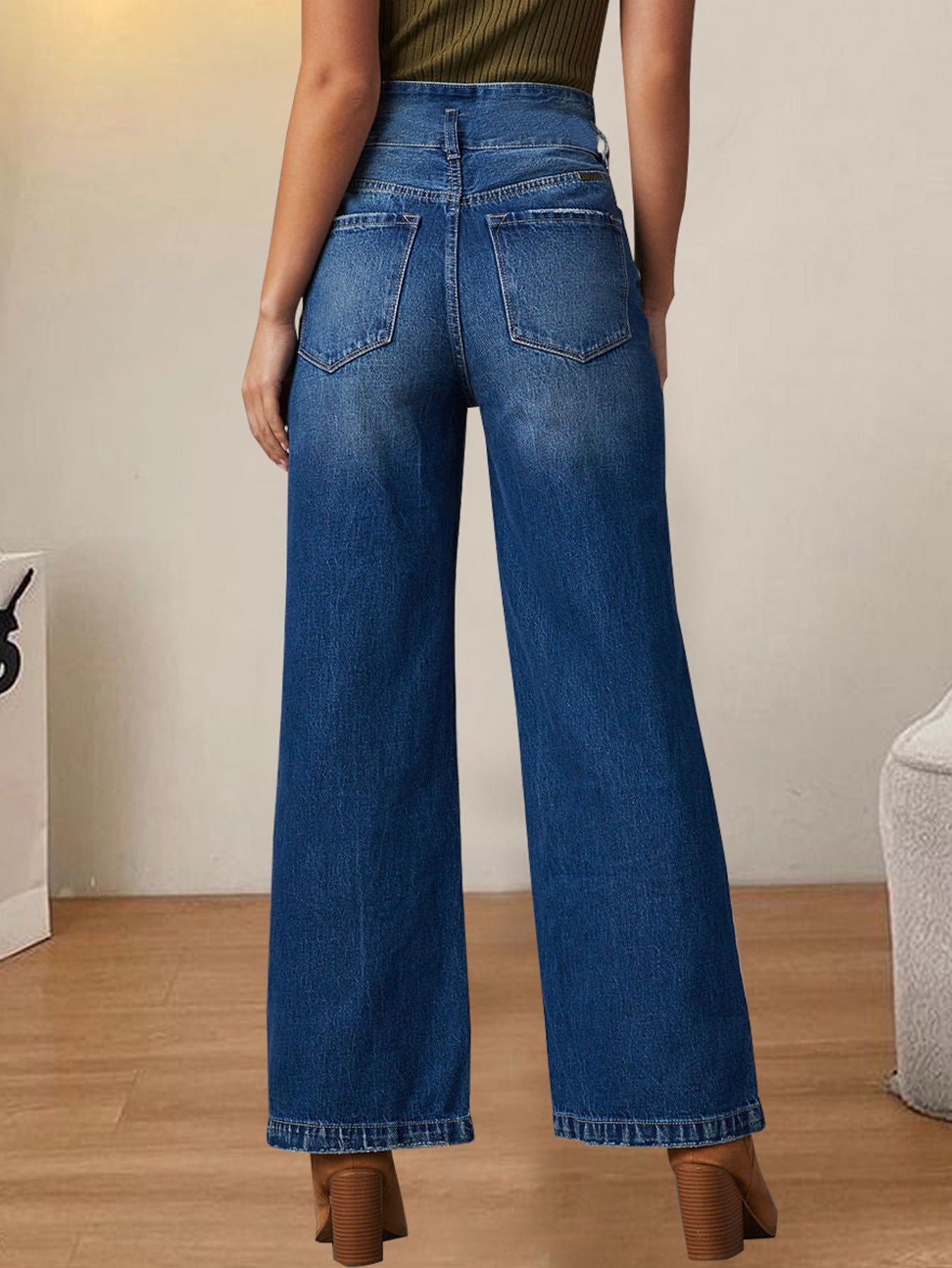 Jean Denim Luxe™ Premium Mujer | Pantalón Wide Leg Tiro Medio