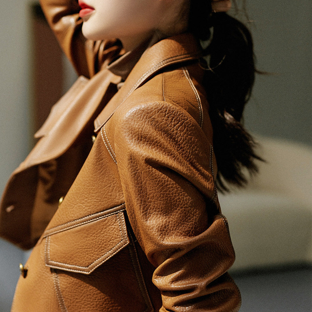 Chaqueta Solenne™ | — Cuero PU Clásico
