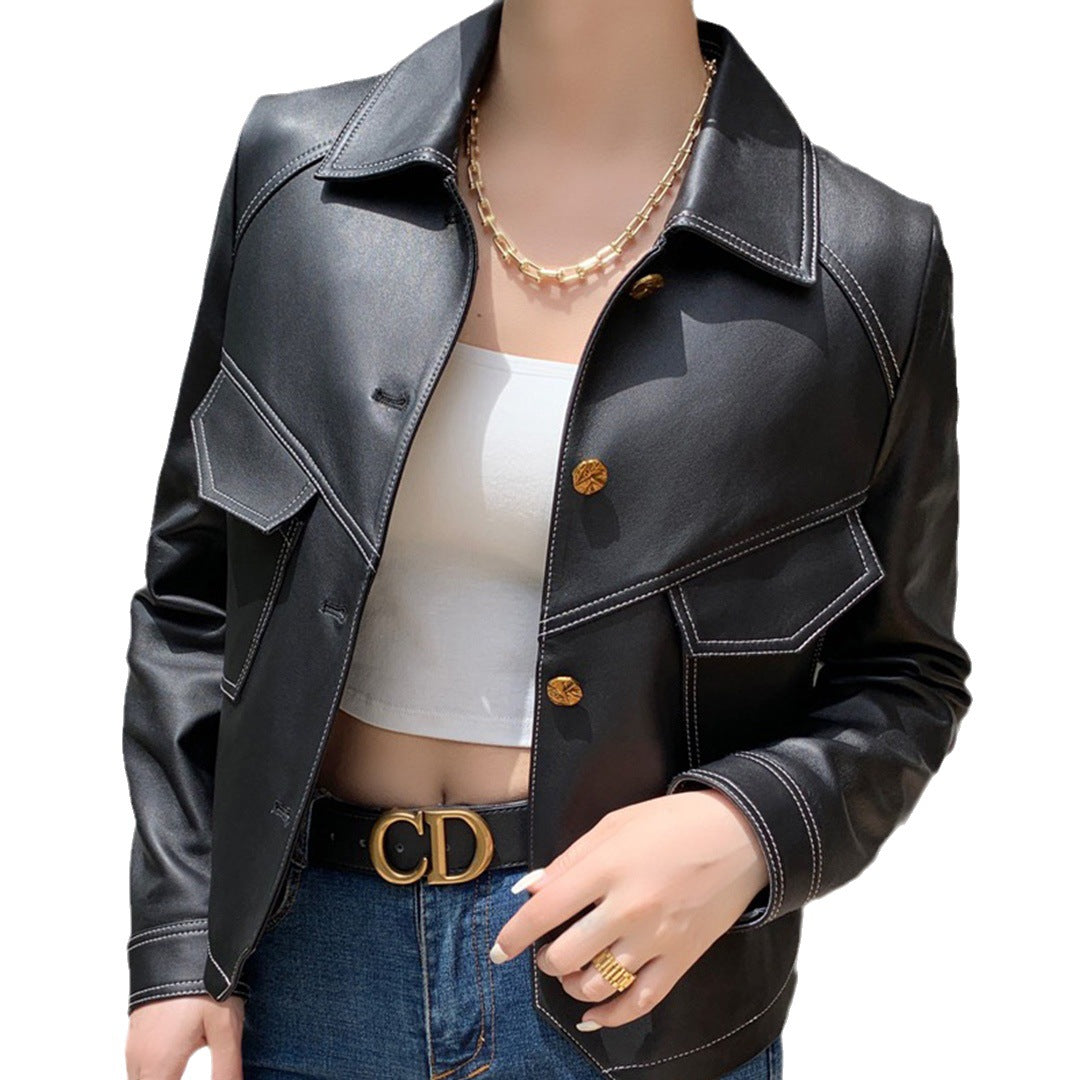 Chaqueta Solenne™ | — Cuero PU Clásico
