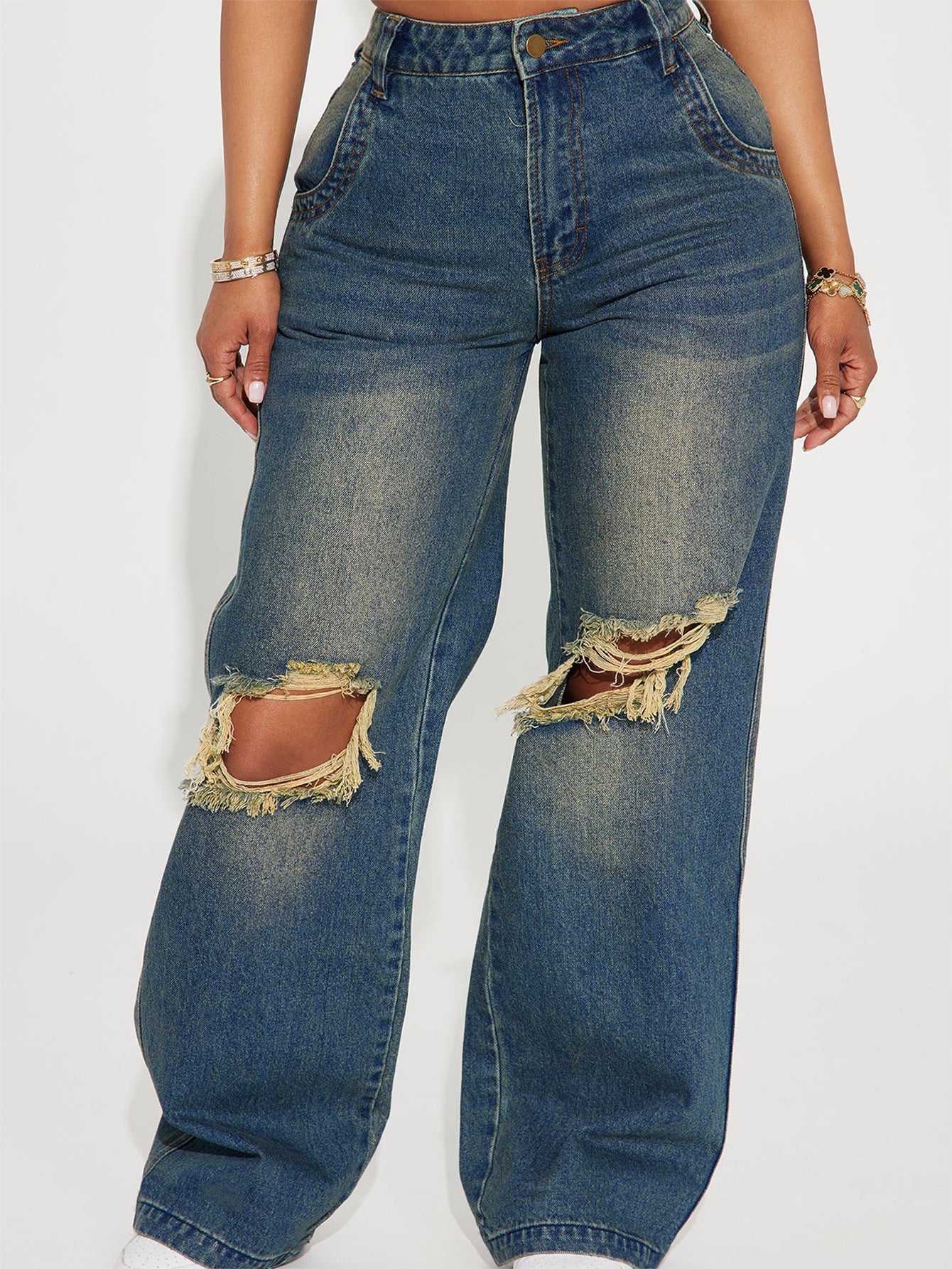 Jean Wide Leg H003™ Premium Mujer | Denim Recto Tiro Medio Retro