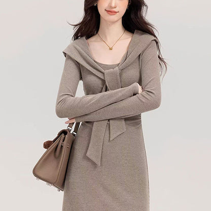 Vestido Parisian Luxe™ | Diseño Francés de Manga Larga con Cintura Definida