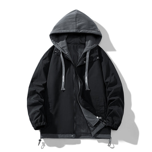 Jacket Vertex™ — Capucha & Colorblock | Fit Oversized Zip | Hombre
