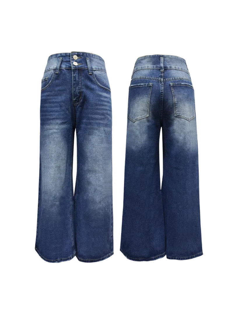 Jean Denim Luxe™ Premium Mujer | Pantalón Wide Leg Tiro Medio