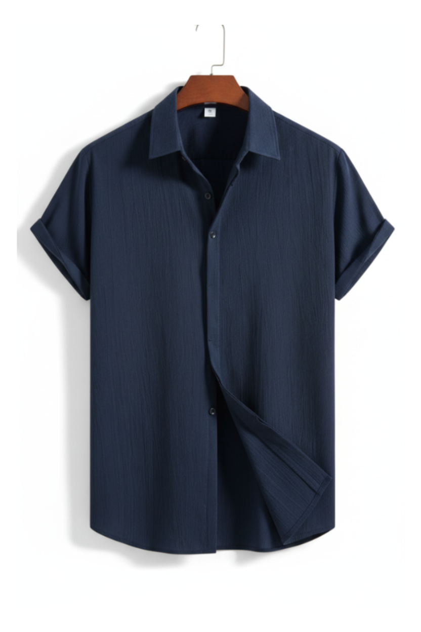 Camisa Crest™ Premium Hombre | Manga Corta Slim Fit