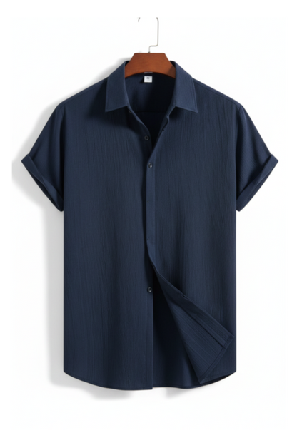 Camisa Crest™ Premium Hombre | Manga Corta Slim Fit