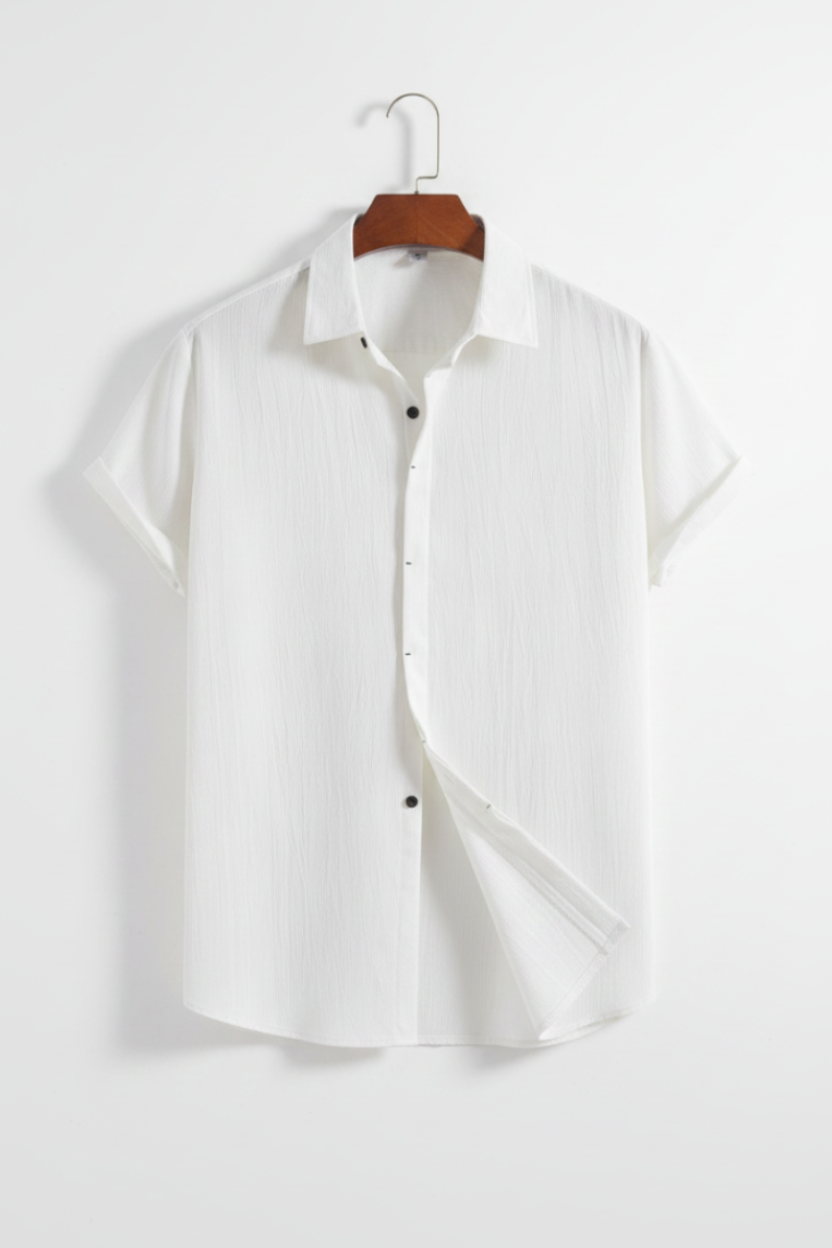 Camisa Crest™ Premium Hombre | Manga Corta Slim Fit