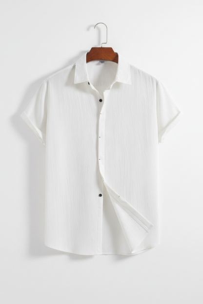 Camisa Crest™ Premium Hombre | Manga Corta Slim Fit