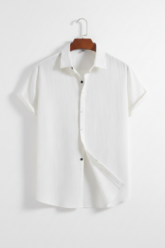 Camisa Crest™ Premium Hombre | Manga Corta Slim Fit