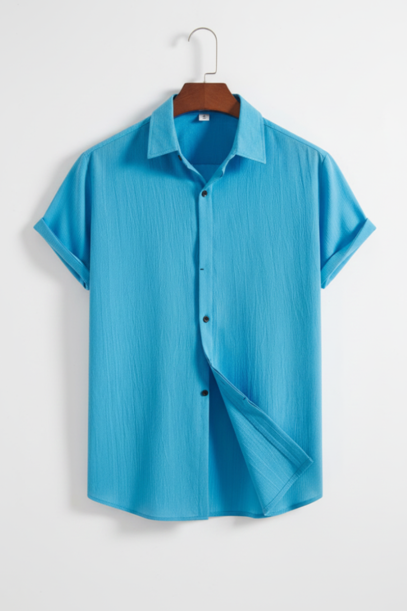 Camisa Crest™ Premium Hombre | Manga Corta Slim Fit
