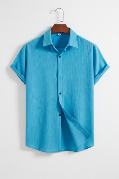 Camisa Crest™ Premium Hombre | Manga Corta Slim Fit