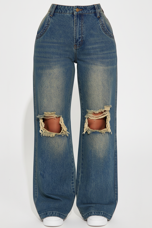 Jean Wide Leg H003™ — Sin Modelo Fondo Blanco