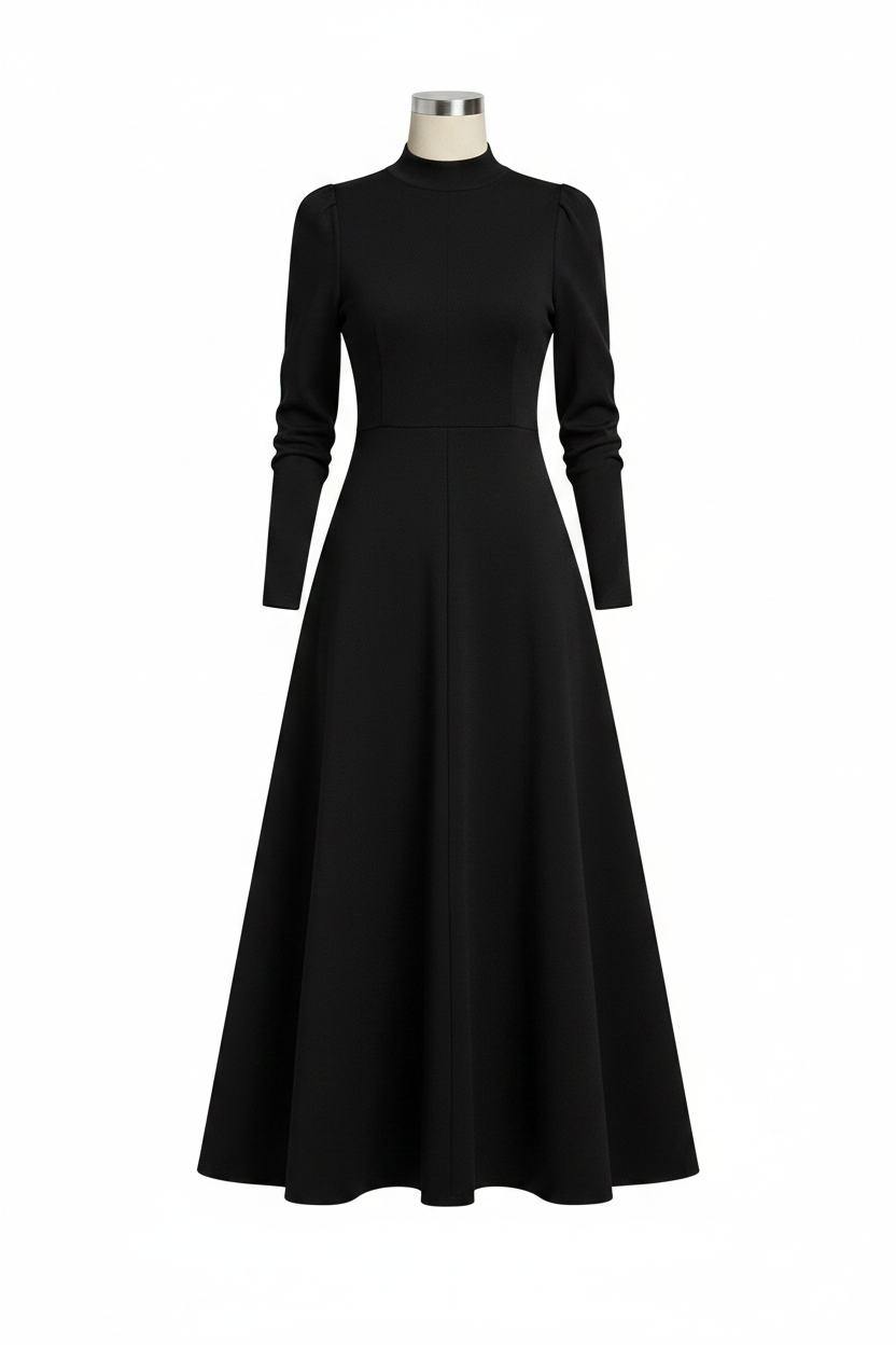 Recreación fiel vestido negro