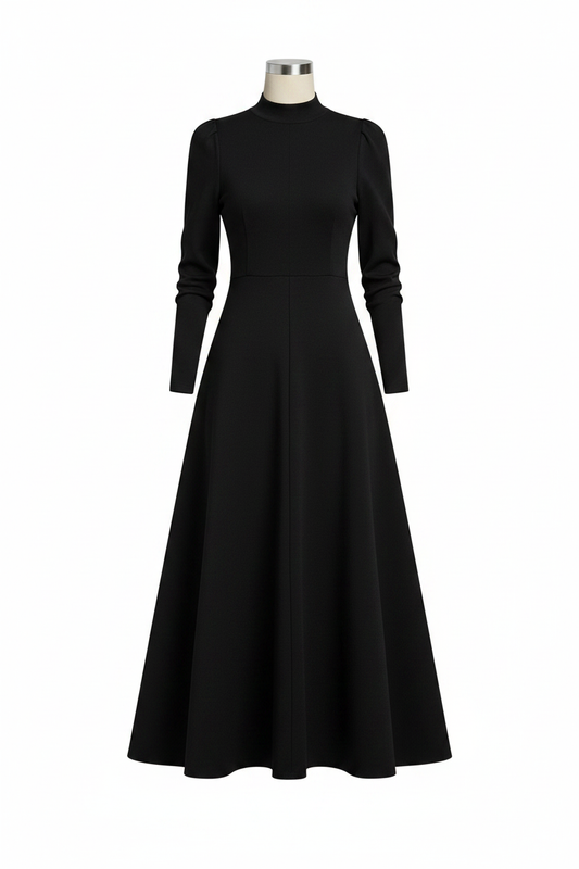 Recreación fiel vestido negro