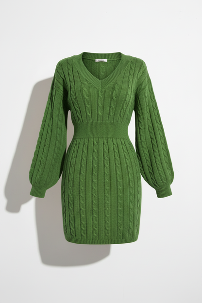 Vestido Lumière™ Army Green - mismo estilo